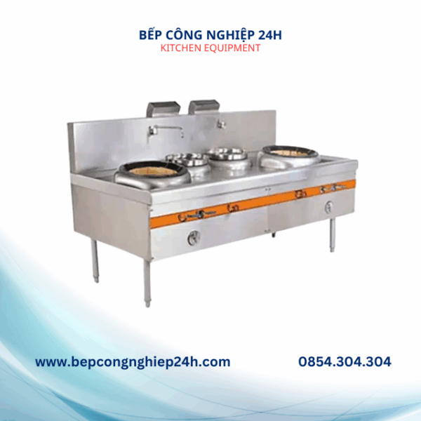 BẾP QUẠT THỔI 2 HỌNG 2 BẦU NƯỚC