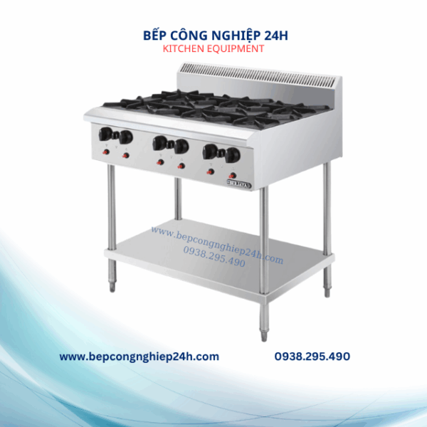 BẾP ÂU 6 HỌNG CÓ KỆ