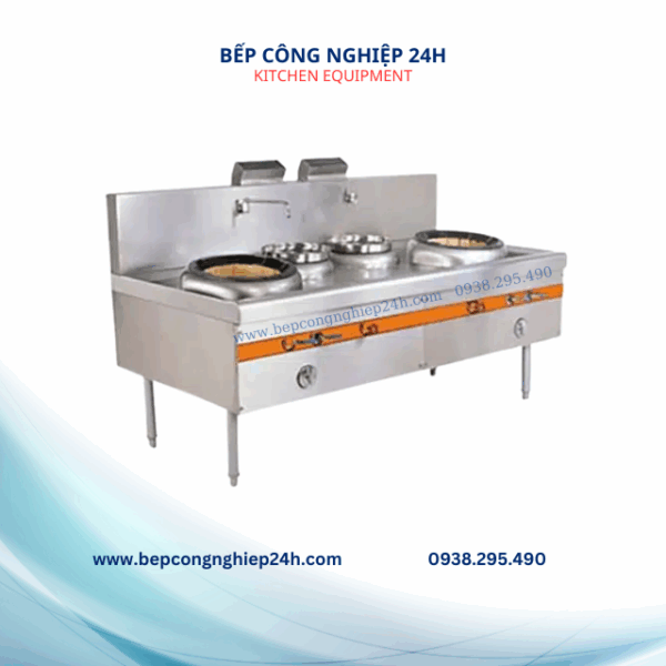 BẾP QUẠT THỔI 2 HỌNG 2 BẦU NƯỚC