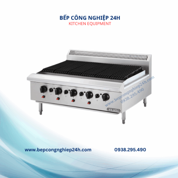 LÒ NƯỚNG THAN NHÂN TẠO 5 HỌNG CHÂN THẤP