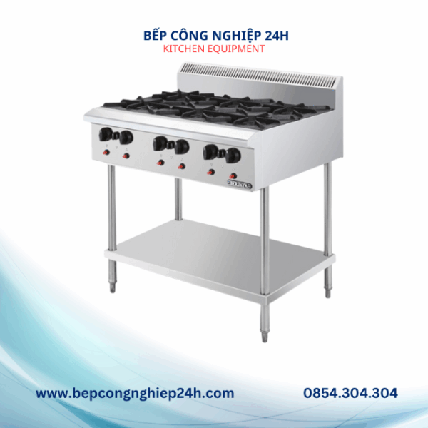 BẾP ÂU 6 HỌNG CÓ KỆ